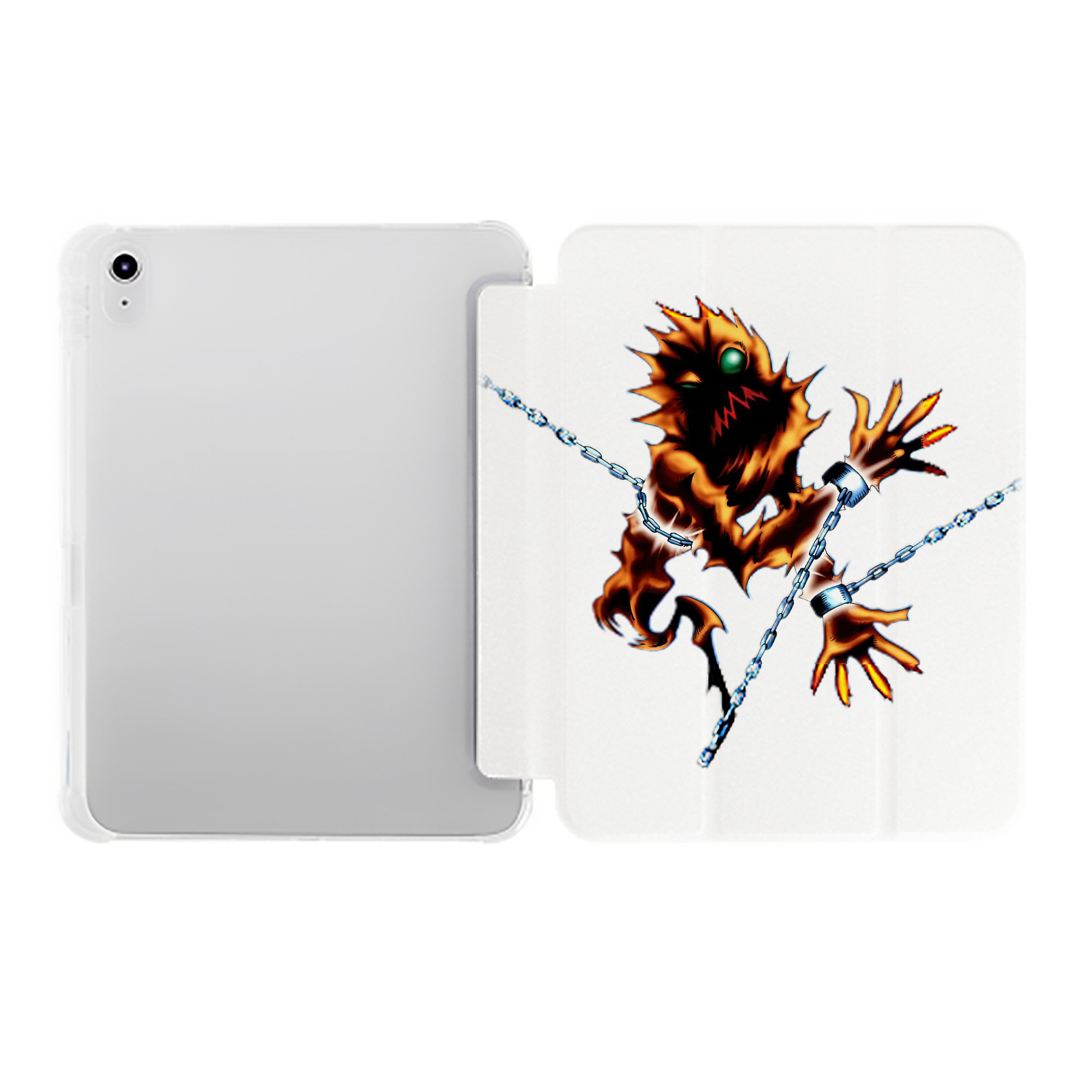 （画像用） 遊☆戯☆王 Yu-Gi-Oh! IPad ケース ペン収納付き 三つ折りスタンド PUレザー×シリコン 対応機種9.5/10.5/10.9インチ